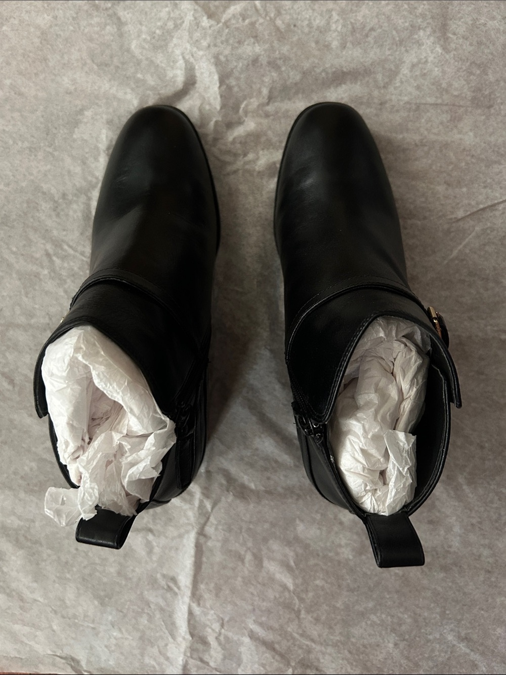Cole Haan Etta Black Leather Ankle Boots